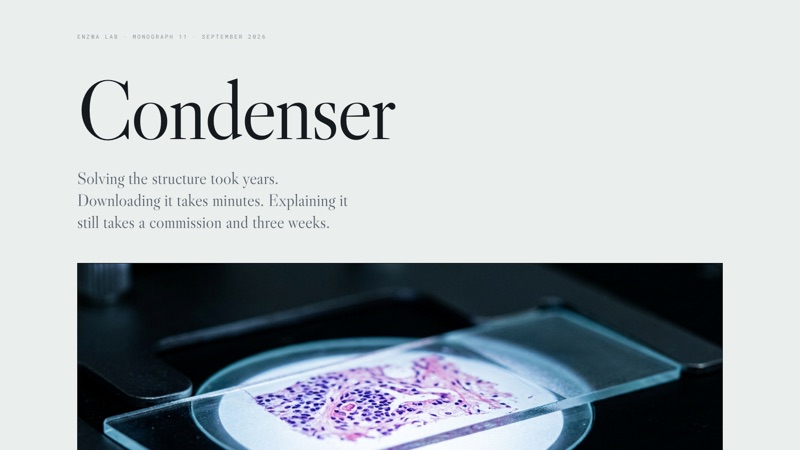 The Condenser explainer: a monograph on explaining a solved structure