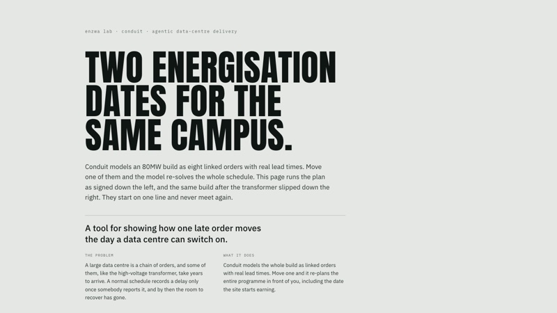 The Conduit explainer: two energisation dates for the same campus