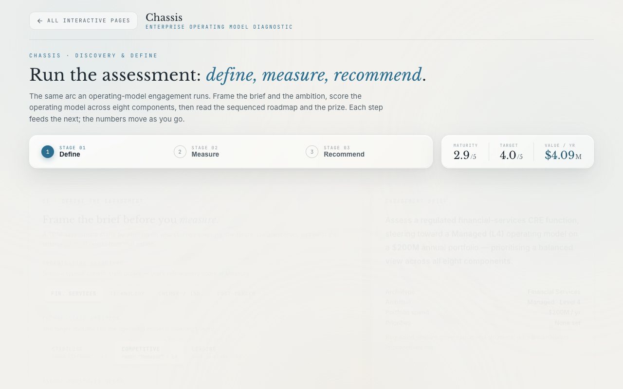 Chassis interactive page