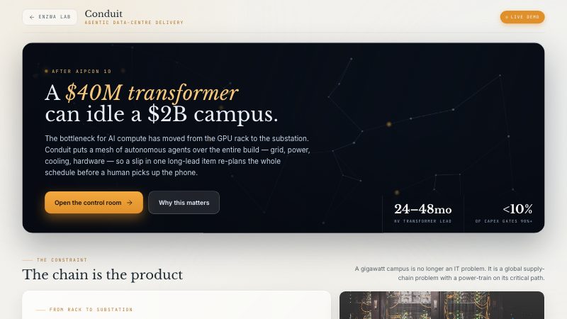 Conduit interactive page