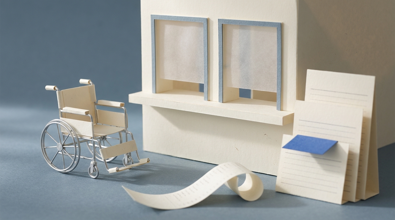 Layered instructions and a miniature hospital counter
